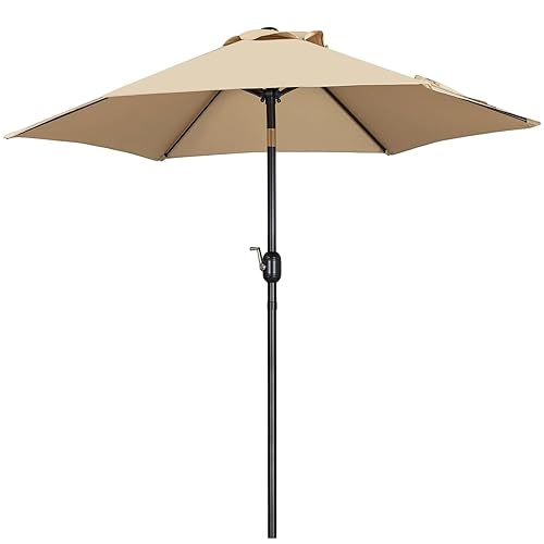 Yaheetech Parasol de Jardin Extérieur Parasol Inclinable 230cm/270cm/327cm avec 6