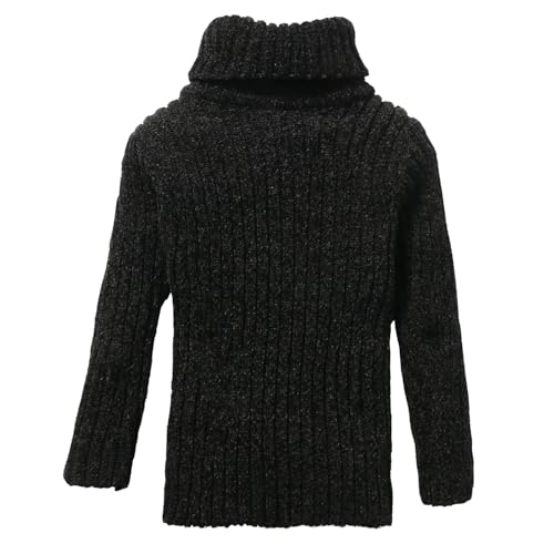 Image of Baby Boys Turtleneck Knit Sweaters Toddler Girls High Collar Pullover Sweater Size 1-8T