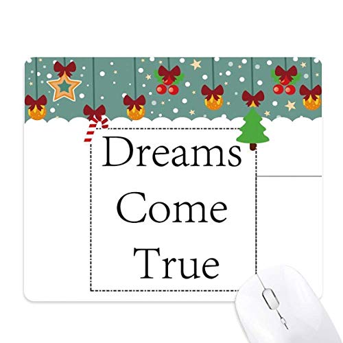 Alfombrilla para ratón de Navidad Dreams Come True: ratón óptico y decoración de escritorio