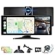 10.26 Zoll Wireless Carplay Android Auto Display, Tragbares Autoradios mit 4K Dashcam+1080P Rückfahrkamera, Siri/Google Assistant, GPS Navigation, Bluetooth, Mirror Link, FM, 64G TF für All Vehicles