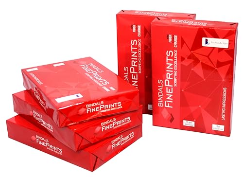 Image of BINDALS White Copier Paper | A4 Size | 75 GSM | 5 Reams & 500 Sheets per ream | Bright Plain Printing Paper | Fine Quality & Eco-friendly