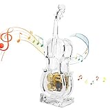 【No necesita batería】 Caja de música de violonchelo a cuerda, no necesita batería, ¡solo gire el mecanismo de relojería para escuchar música hermosa!