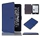 Kepuch Custer Hülle für Kindle Paperwhite 1/2/3 2012 2013 2015 2016,Smart PU-Leder Hüllen Schutzhülle Tasche Case Cover für Kindle Paperwhite 1/2/3 2012 2013 2015 2016 - Blau