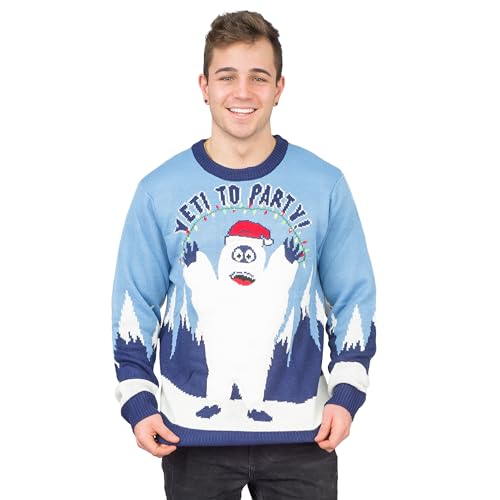 Costume Agent Light Up Ugly Christmas Sweaters for Mens and Womens Funny Holiday Pullover with LED Lights4