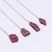 Gemkora Raw Rough Ruby Gemstone Pendant, Handmade Necklace, Healing Stone, Natural Chakra Crystal, 925 Sterling Silver 18 inch, Wedding, Anniversary Women Jewelry