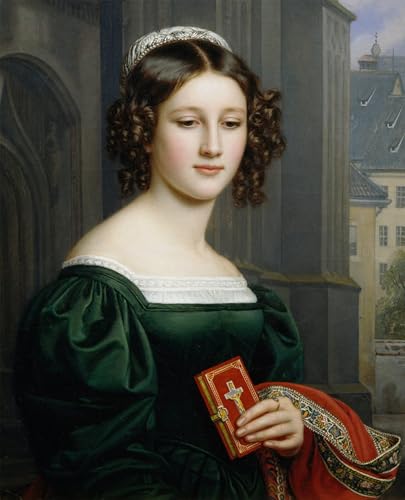 Ritratto di Anna Hillmaier di Carl Stieler cuadros de lienzos grandes decoración hogar 60x90