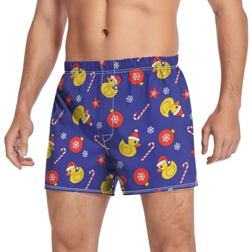 Image of Men's Boxer Shorts Cotton Loose Underwear with Button Fly