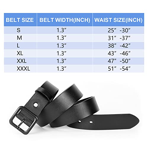 Suosdey Fashion Womens Genuine Leather Belt, Waist Belt With Pin Buckle For Jeans Pants, Black Belt,Width 1.3" #TOP5