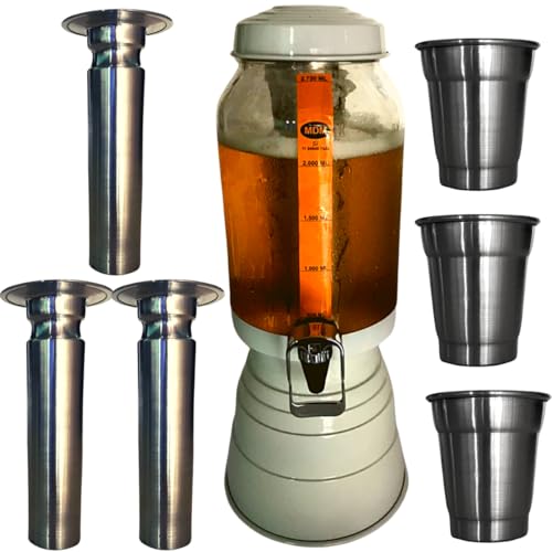 Generic Torre de Cerveja Com Bastões Térmicos Lacrado - Prata - 4.5kg - 35x35x50cm - Torre de Cervej