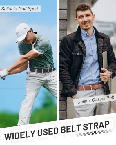 Image of BELTROAD Ratchet Belt Strap for Men Leather Belts Without Buckle | Only 1 3 /8 inch Replacement Belt Strap for 1.5 inch Buckle Men's Adjustable Leather Ratchet Belt for Jeans Pants Dress Casual Gifts