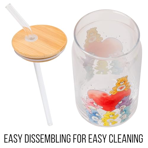 Image of Silver Buffalo Care Bears, Glass Tumbler, 16oz