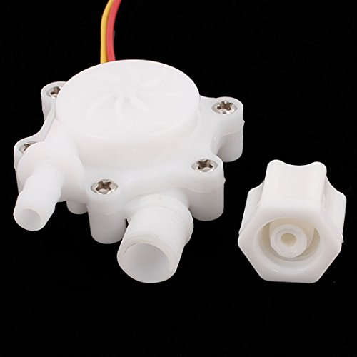 Sensor de flujo de agua G1/4 rosca de 6 mm mini caudalímetro Sourcingmap 0,3-3L/min 3