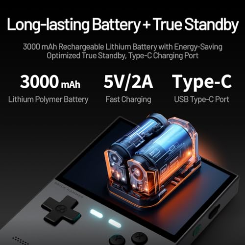 Image of TRIMUI Brick Hammer Retro Handheld Game Console - Metal CNC Aluminum Alloy Body, 3.2 inch IPS Screen, 8GB Storage, Expandable to 1TB, Built-in 3000mAh Battery