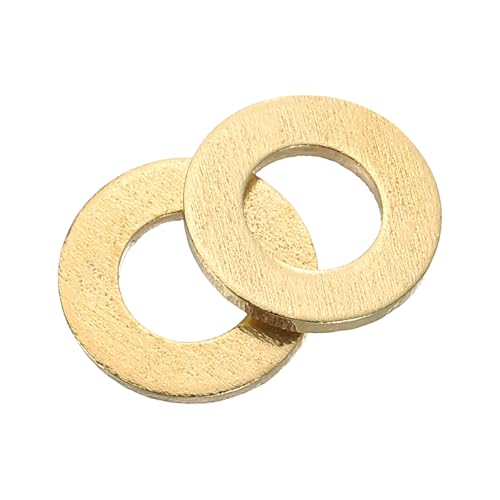 uxcell Rondelle plate M4 laiton 120pcs 8mm OD 0,8mm d'épaisseur