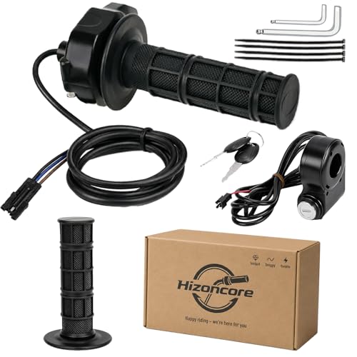 Full Twist Throttle for Ridstar Q20 Surron Throttle with Ignition Switch Ebike Throttle Grips Cable Kit Compatible with Ridstar Q20 Electric Dirt Bike