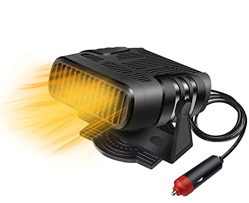 DSLIHA Car Heater Defroster, 12V 120W Portable Car Heater Cooling Fan, Automobile Windshield Defroster Defogger 360° Rotatable with Cigarette Lighter (B-01)