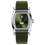 FTEOXLC Orologio da polso da uomo quadrato in stile retrò, alla moda, con movimento meccanico e vetro zaffiro, impermeabile fino a 50 m (V 2)