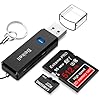 Beikell Lector de Tarjetas USB 3.0 de Memoria SD/Micro SD de Alta Velocidad con Llavero Portátil para TF, SDXC, SDHC, MS, MMC, MSXC, Compatible con Windows y Mac OS