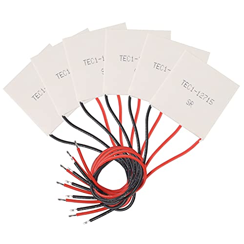 UMLIFE 6pcs TEC1-12715 12V 15A 40MMX40MM Heatsink Thermoelectric Cooler Cooling Peltier Plate Module