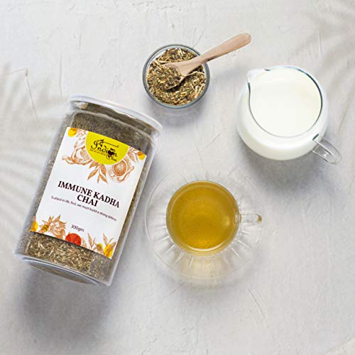 Image of The Indian Chai - ImmunE Kadha Herbal Blend 300g | 14 Ayurvedic Herbs | NO TEA LEAVES ADDED | Caffeine-Free Kadha Infusion for Daily Wellness
