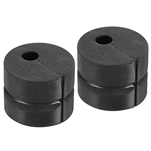 sourcing map 2 Stück Antivibrations Block 30mm Außendurchm. 6.5mm Innendurchm. 40g Stoßdämpfende Pad für Klimaanlagen Kühlschrank Schwarz