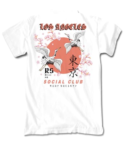 Riot Society Men's Short Sleeve Graphic and Embroidered Fashion T-Shirt