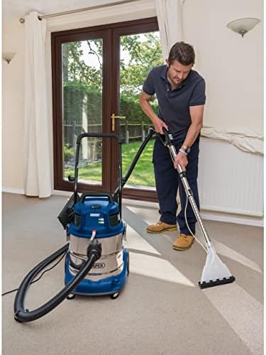 Draper 75442 20L 1500W 230V Wet and Dry Shampoo/Vacuum Cleaner 230 V , Blue
