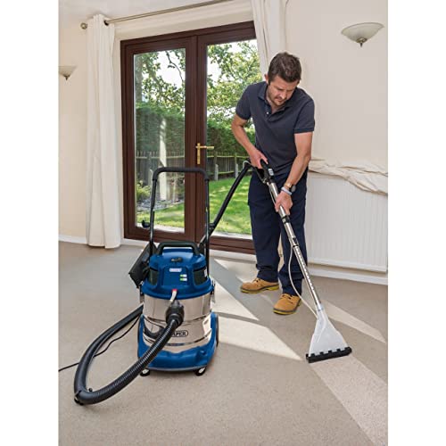 Draper 1500W 20 L Wet and Dry Shampoo Vaccum Cleaner | 3m Flexible Hose and Accessories |65 l/s Max Airflow | 19 kPa Vacuum Pressure | Home Car Carpet Cleaning | Professional Use | 75442 - Image 6