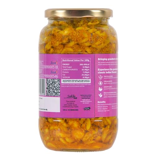 Image of Daichi - Garlic Pickle | Crafted with love by women artisans | Sun cured | Cold-pressed mustard oil | In-house spices | No Preservatives 1kg (Pack of 2)