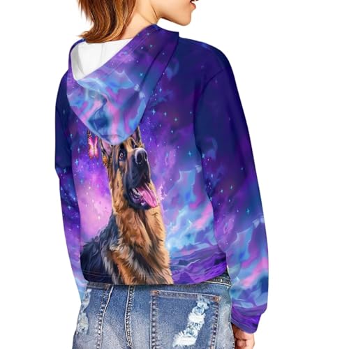 DISNIMO Girls Crop Top Hoodies Size 5-14 Kids Youth Long Sleeve Hoodie Hooded Sweatshirt Pullover4