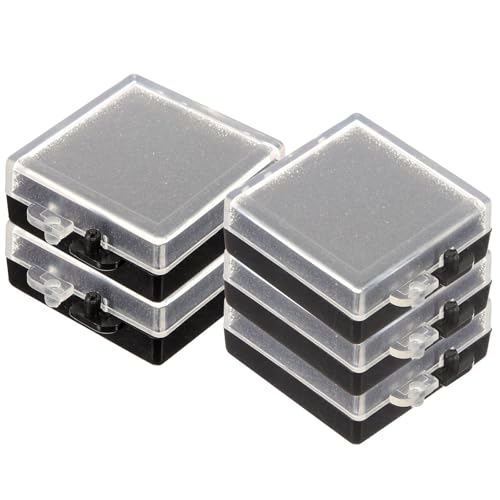 EPIGEIST Caja Antiestática para Chips 5 Piezas 35x35x15 Mm Esponja Antiestática Negra Superior E Inferior, Organizador Plástico Multifuncional para Componentes Electrónicos y