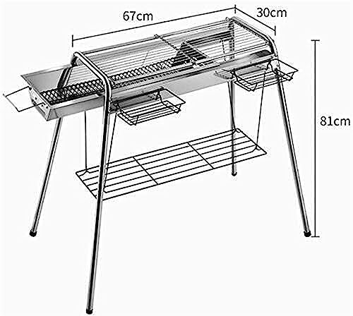 Zetify バーベキューグリル バーベキューコンロ 4~6人用 キャンプ用グリル・焚火台 Bbq コンロ チャコールグリル 焼き台 炭グリル 多機能 バーベキューセットラック 調味料ラック アウトドアコンロ 携帯便利 キャンプ用品 の商品画像 1