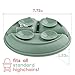ChériKid Suction Plates for Baby, Toddlers - FEATURES SUPER STRONG QUADRUPLE SUCTION - 100% Food Grade Silicone Toddler Plates with Suction - Unbreakable Divided Kids Baby Plates