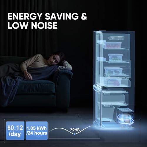 Upstreman 7.1 Cu.Ft Refrigerator with Bottom Freezer, Apartment Fridge with Freezer, Energy-efficient, Large Capacity, Adjustable Thermostat, Refrigerator for Apartment, Kitchen, Dorm(BM71) on Fridge.com