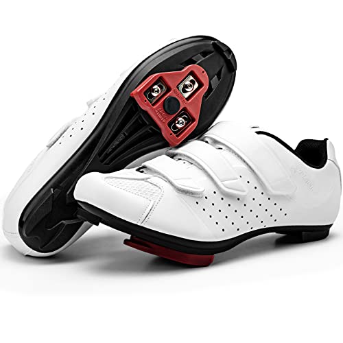 Image of Men's Cycling Shoes - 2 & 3 Bolt Look Delta Cleat Spin Bike Shoes - Compatible with SPD Clips - Perfect for Indoor & Outdoor Road Cycling