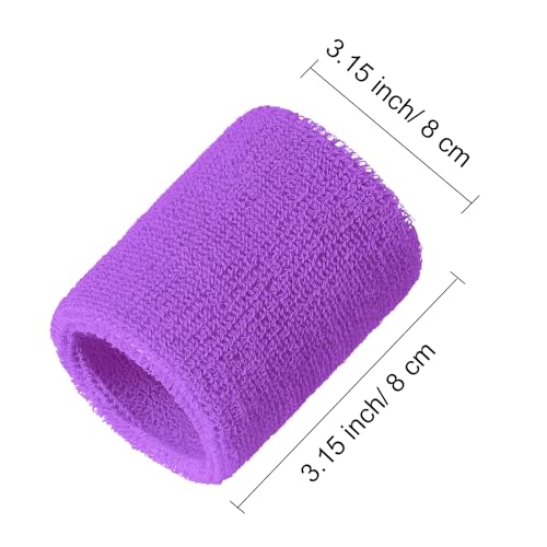 Image of Willbond Wrist Sweatbands, Sports Sweatbands for Competition, Sweat Absorbent, for Basketball, Tennis, Football, Running and Work (Pack of 6)