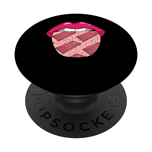 Cornhole Lips Bean Bag - Funny Game Cornhole PopSockets Swappable PopGrip, Black
