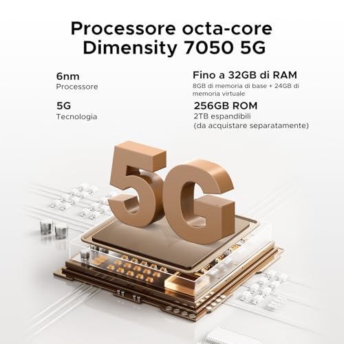 Doogee Blade 20 Turbo Rugged Smartphone 5G, 6,6" 32GB+256GB/TF 2TB Smartphone, Dimensity 7050 10300Mah Telefono Indistruttibile, Android 15 Celluare Antiurto, Gemini/50Mp/5G Dual Sim/Ip68/Otg/Face Id - 2