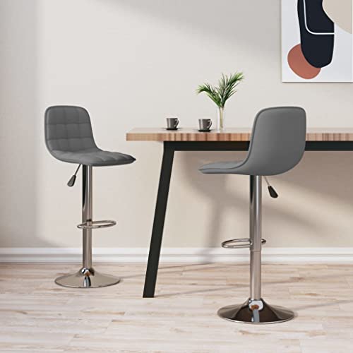 Tabourets de bar gris clair Mangloder pivotants réglables en hauteur pour cuisine