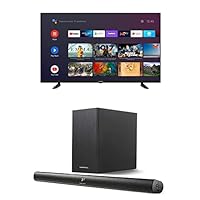 GRUNDIG (50 VOE 72) Fernseher 50 Zoll (126 cm) LED TV, Android TV, 4K UHD, HDR, Dolby Digital, Triple Tuner, Chromecast Built-in, Smart TV, Schwarz, 50 Inches + Soundbar mit Subwoofer
