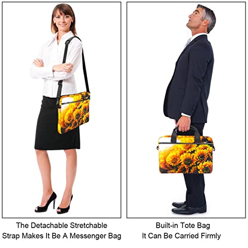 Sacoche ordinateur 13-14.5 pouces finie la grisaille avec ce sac bandoulière tournesol 36.8cm - 4
