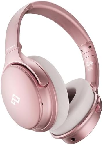 INFURTURE Pink Headphones Over Ear Headphones Active Noise Cancel...