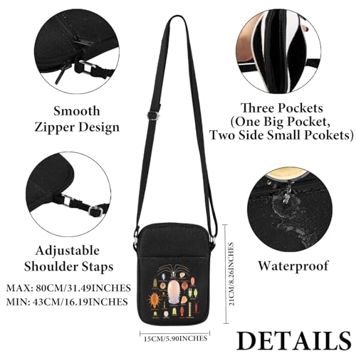 VAMSII Isopod Lover Gift Aquatic Isopod Design Crossbody Bag Entomologist Entomology Lover Travel Bag Isopod Collection Gift2