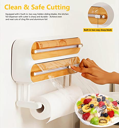 Quasziwa Porta Rotolo da Cucina da Parete per 3