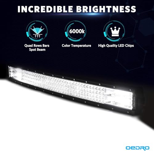 Image of OEDRO 30 Inch 768W Curved LED Light Bar Quad-Row Spot Flood Combo