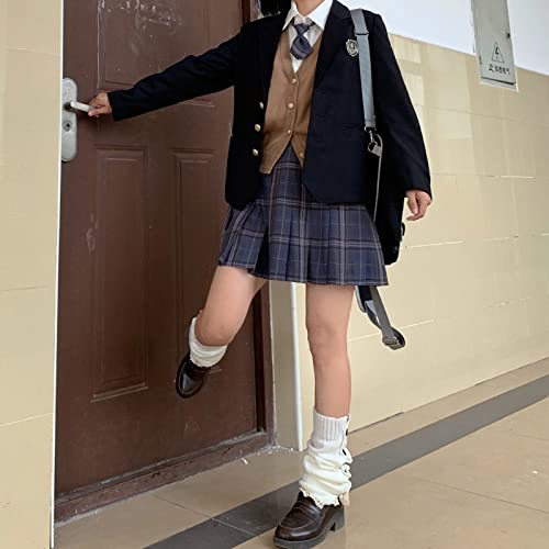Image of Women Y2k Leg Warmers Ribbed Knitted Harajuku Kawaii Leg Warmers Streetwear