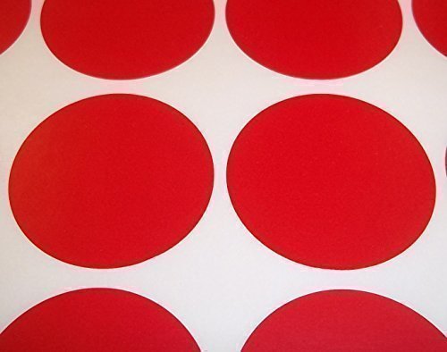 Audioprint Ltd. Pack of 200 Round Stock Control Colour Code Display Dots Stickers Sticky Labels Red 13mm