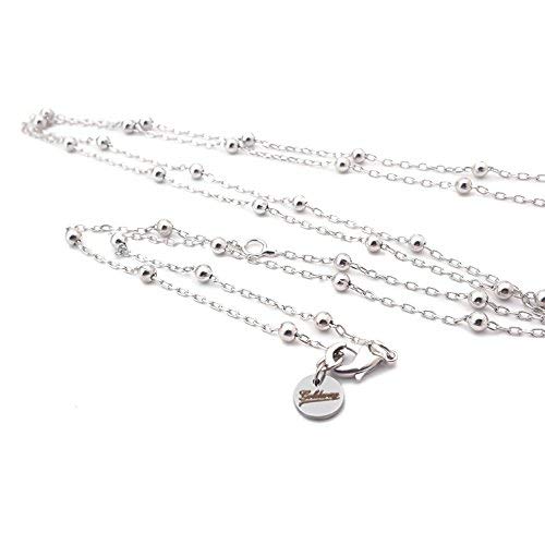 Collana Chiama Angeli con un dolce suono,Trasmette Serenita', pendente impreziosito con Baby Boys, Girls realizzata in lega di bronzo e placcata in Oro bianco.