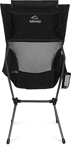 normani Ultralight Folding Camping Chair XXL Camping Chair with Long Backrest and Cushion Outdoor Chair Beach Chair Travel Chair Folding Chair Fishing Chair - Load Capacity 150 kg (330 lbs) - Image 6
