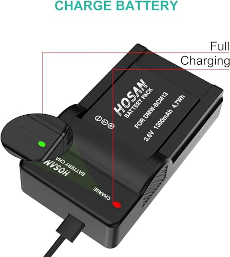 DMW-BCM13 Replacement Camera Battery (2-Pack) Set for Panasonic DMW-BCM13,DMW-BCM13E,DMW-BCM13PP and Panasonic Lumix DC-TS7,DMC-FT5,DMC-LZ40,DMC-TS5,DMC-TZ37,DMC-TZ40,DMC-TZ41
